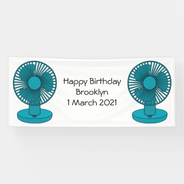 Lona Ilustracion personalizado de ventilador (Horizontal)