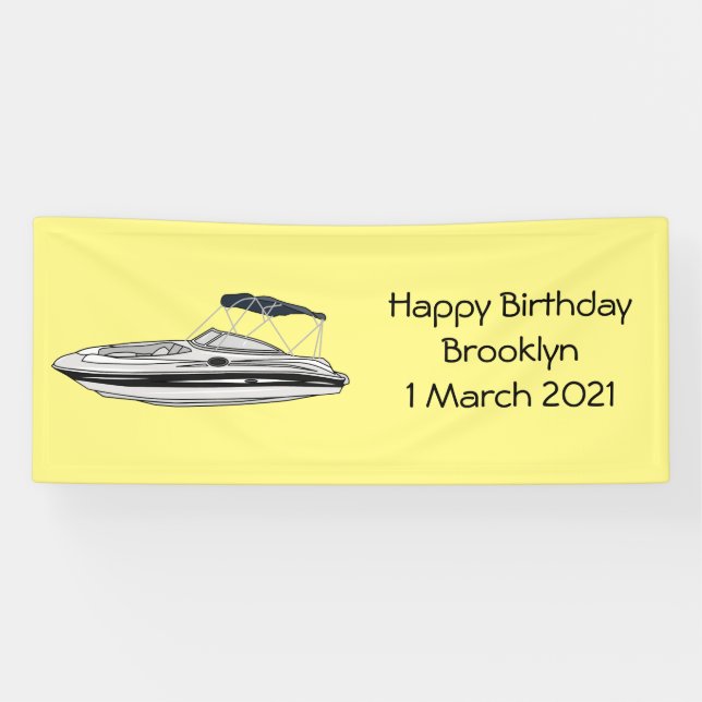 Lona Ilustracion personalizado en motocicleta (Horizontal)