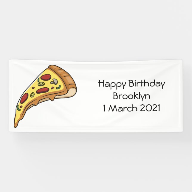 Lona Ilustracion personalizado Pizza (Horizontal)