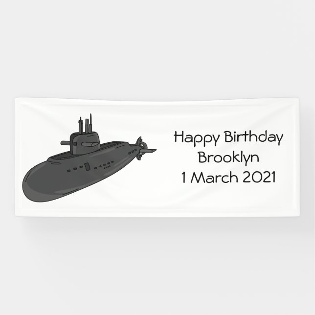 Lona Ilustracion personalizado submarino (Horizontal)