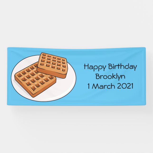 Lona Ilustracion Waffle personalizado (Horizontal)