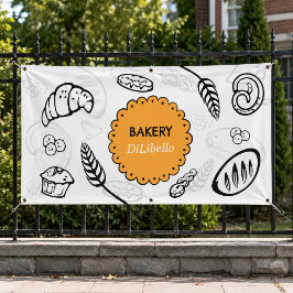 Lona Ilustraciones de pan de garabatos juguetones Panad
