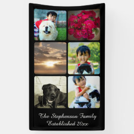 Lona Imagen vertical del mosaico del collage de fotos