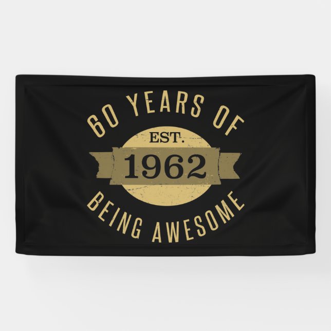 Lona Impresionante 1962 60 cumpleaños (Horizontal)