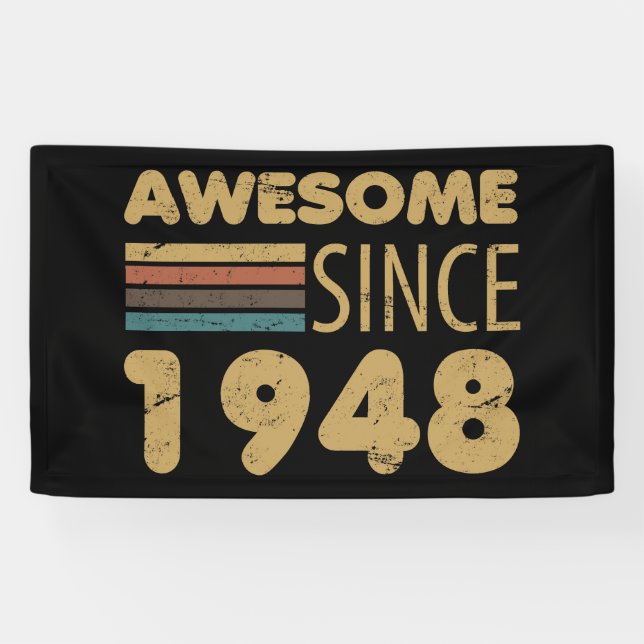 Lona Impresionante desde 1948 75º cumpleaños (Horizontal)