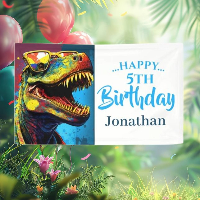 Lona Impresionante dinosaurio prehistórico (Roar Into Fun: T-Rex Dinosaur Birthday Party Signs!)