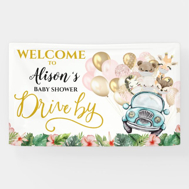 Lona Impulso por Baby Shower WELCOMR BANNER | Safari Cu (Horizontal)