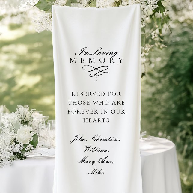 Lona In Loving Memory! White Wedding Memorial (In Loving Memory! White Wedding Memorial Banner with your Text)