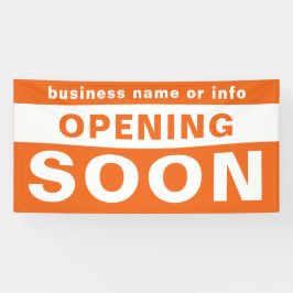 Lona Inauguración de pronto Naranja de negocios Banner 
