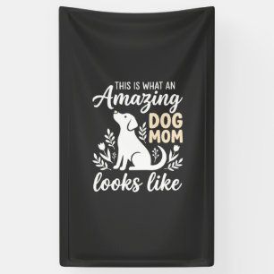 Lona Increíble Mamá Perro Floral Amante de los Perros