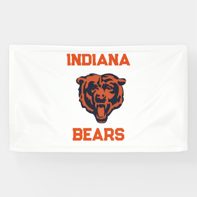 Lona Indiana Bears Flag (Horizontal)
