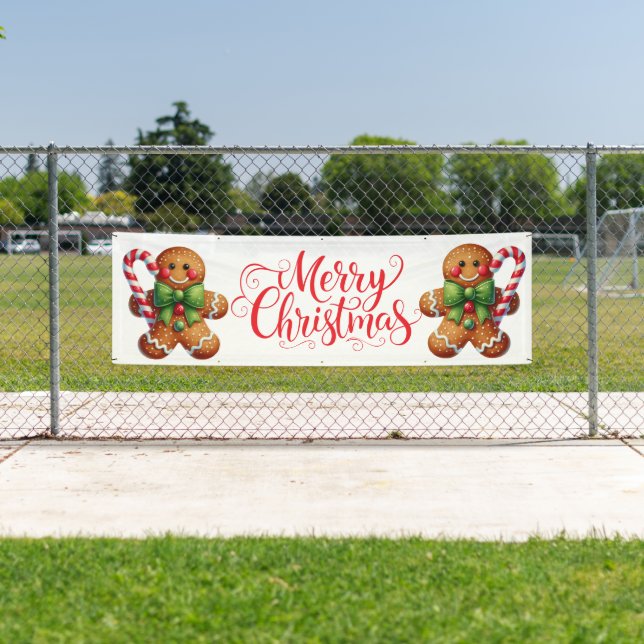Lona Indoor Outdoor Custom Banner-Merry Christmas (In situ)
