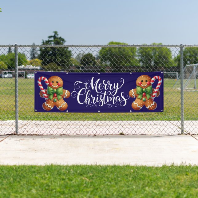 Lona Indoor Outdoor Custom Banner-Merry Christmas (In situ)