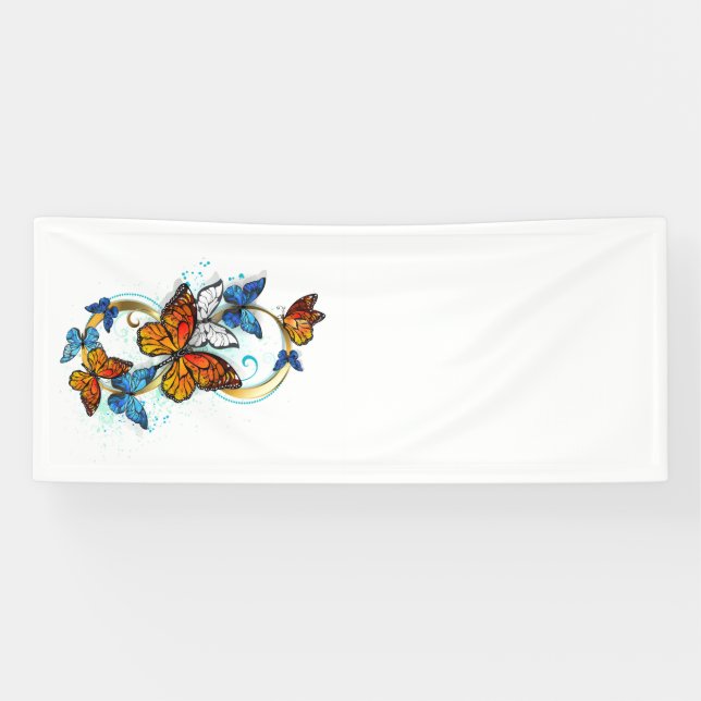 Lona Infinidad de mariposas monarca (Horizontal)