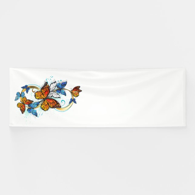 Lona Infinidad de mariposas monarca (Horizontal)