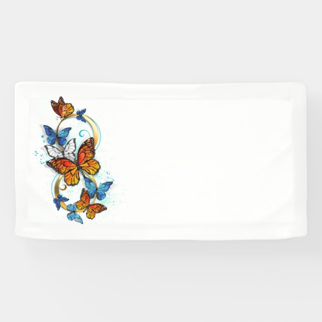Lona Infinidad de mariposas monarca (Horizontal)