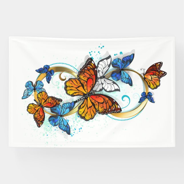 Lona Infinidad de Mariposas Monarca (Horizontal)