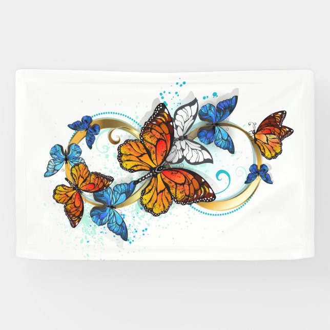 Lona Infinidad de Mariposas Monarca (Horizontal)