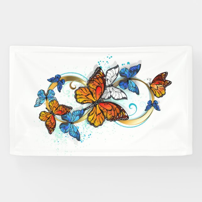 Lona Infinidad de Mariposas Monarca (Horizontal)