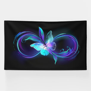 Lona Infinito brillante con mariposa mágica