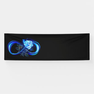 Lona Infinito brillante con rosa azul