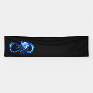 Lona Infinito brillante con rosa azul