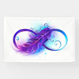 Lona Infinito con pluma púrpura
