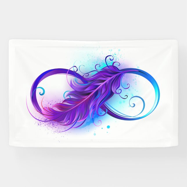 Lona Infinito con pluma púrpura (Horizontal)
