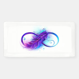 Lona Infinito con plumas púrpura