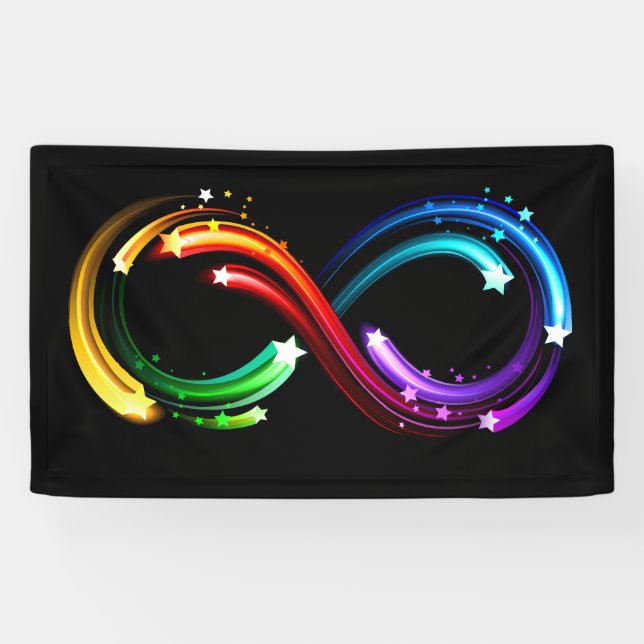 Lona Infinity symbol of rainbow comets (Horizontal)