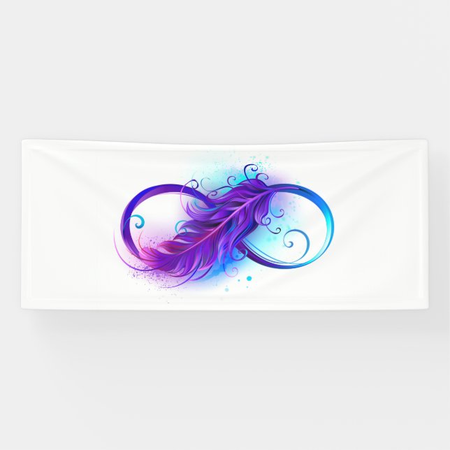 Lona Infinity with Purple Feather (Horizontal)
