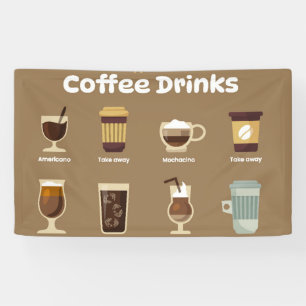 Lona Infografía de tipos de café