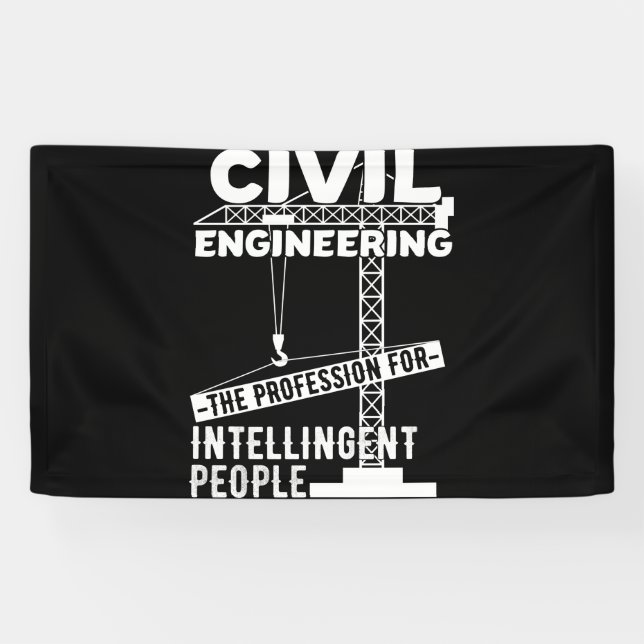 Lona Ingeniería Civil La Profesión Para Inteligencia (Horizontal)