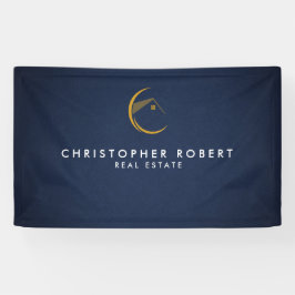 Lona Inmobiliaria azul de la Marina minimalista