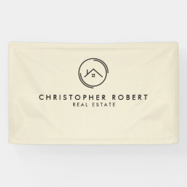 Lona Inmobiliaria minimalista fuera de blanco