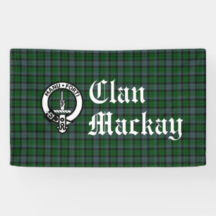 Lona Insignia Escudo Clan Mackay y Tartán