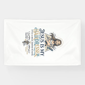 Lona Inspiración de camiseta para peluquero de Jesus Be