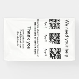 Lona Instrucciones para la recolección de donaciones: a