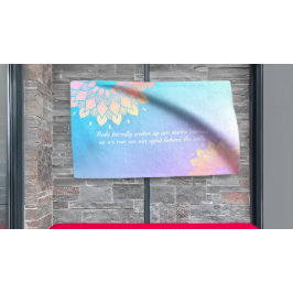 Lona Instructor de Meditación de Yoga Blue Gold Mandala