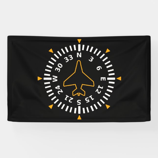 Lona Instrumento de vuelo de brújula para aeronaves (Horizontal)
