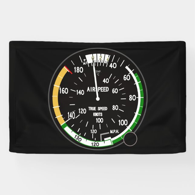 Lona Instrumento de vuelo del indicador de velocidad de (Horizontal)