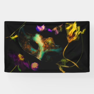 Lona Intriga con máscara veneciana Banner