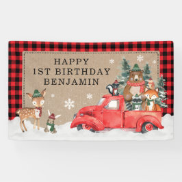 Lona Invierno de Woodland Wonderland Animales Forestale