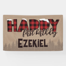 Lona Invierno Onederland Búfalo jugado feliz cumpleaños