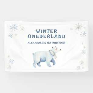 Lona Invierno Onederland Cumpleaños 1er Oso Polar