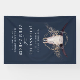 Lona Invitación a Boho Moda Steer Skull Wedding