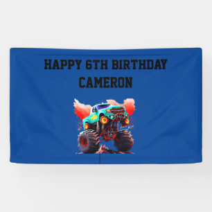 Lona Invitación a la fiesta de cumpleaños de Monster Tr