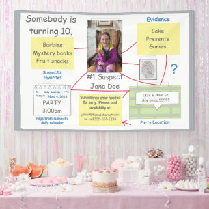 Lona Invitación a la Junta para la resolución de crímen