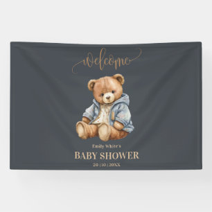 Lona Invitación de Baby Shower de Osito, Casi No Puedo 