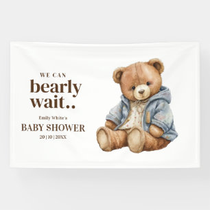 Lona Invitación de Baby Shower de Osito de Peluche, Cas